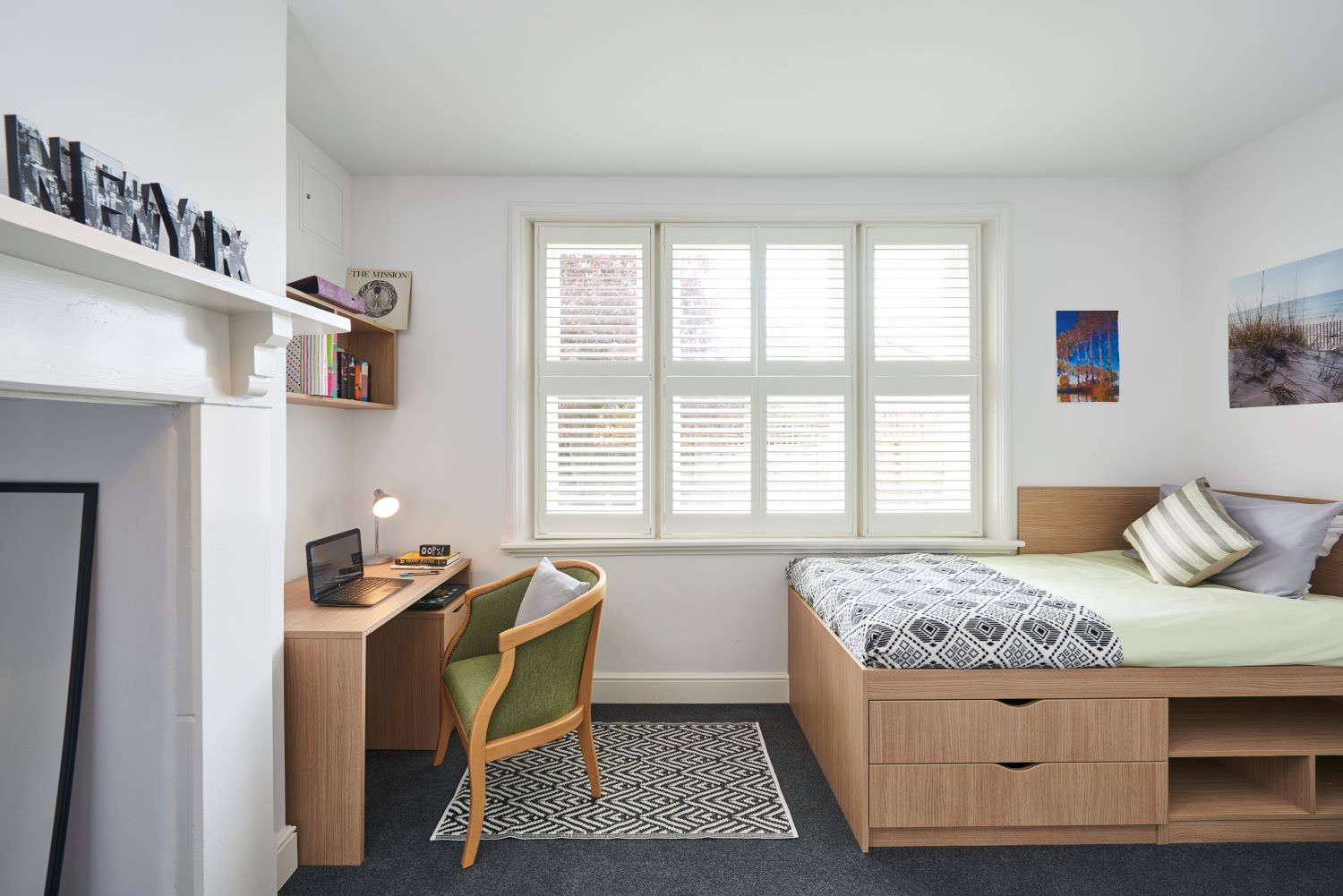 Image of single bedroom at St Barnabas Boarding House